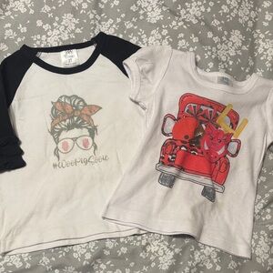 Cute Graphic Tees Set with Fun Designs